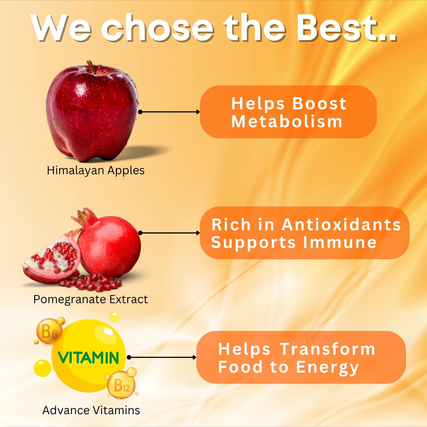 BOOSTIQ Apple Cider Vinegar Effervescent Tablets, B-Vitamins & Pomegranate Extract, No Added Sugar, Adult Supplement - ingred