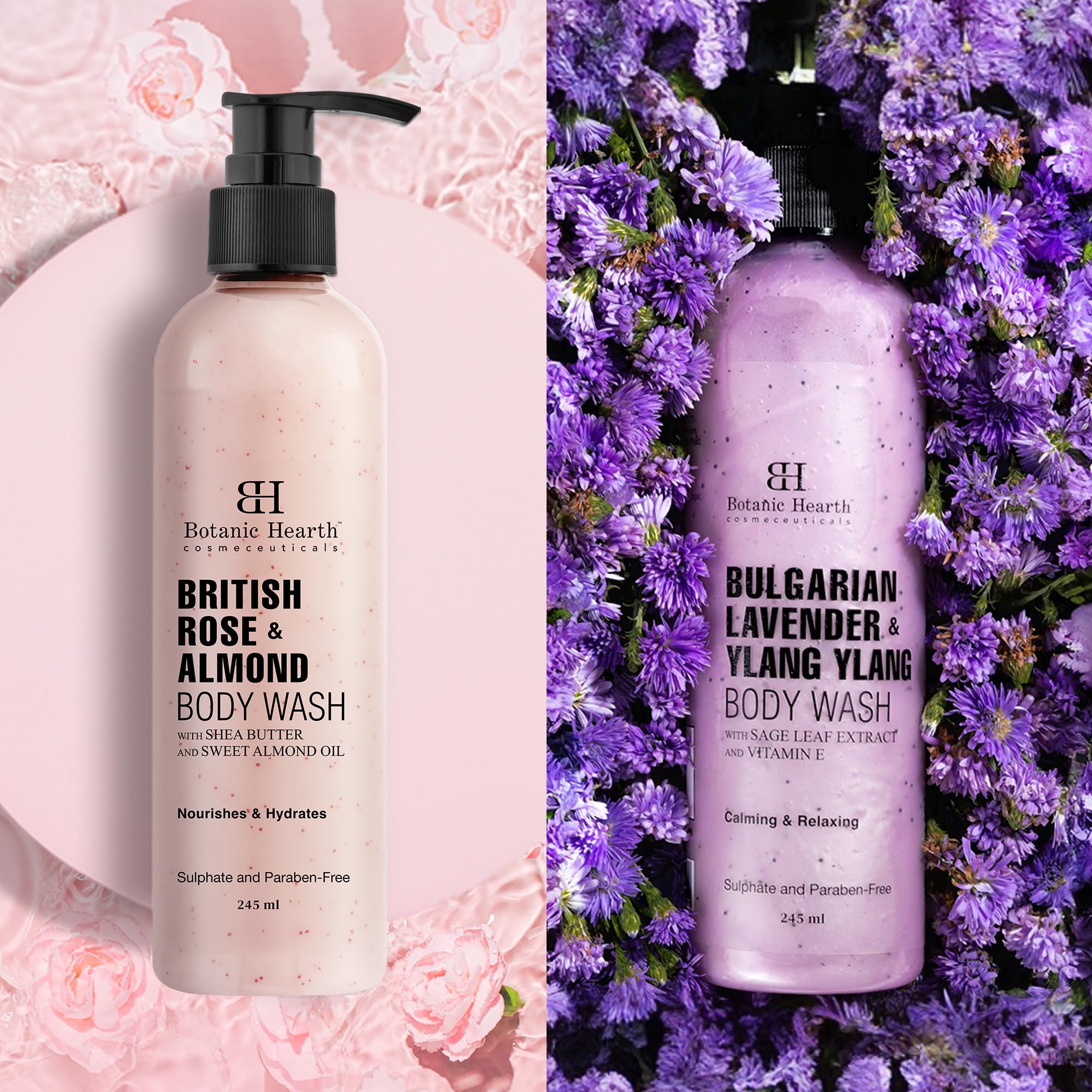 Botanic Hearth Body Wash Shower Gel, 245ml, Sulfate & Paraben Free, PETA Certified Cruelty-Free, Adult - front view (11)