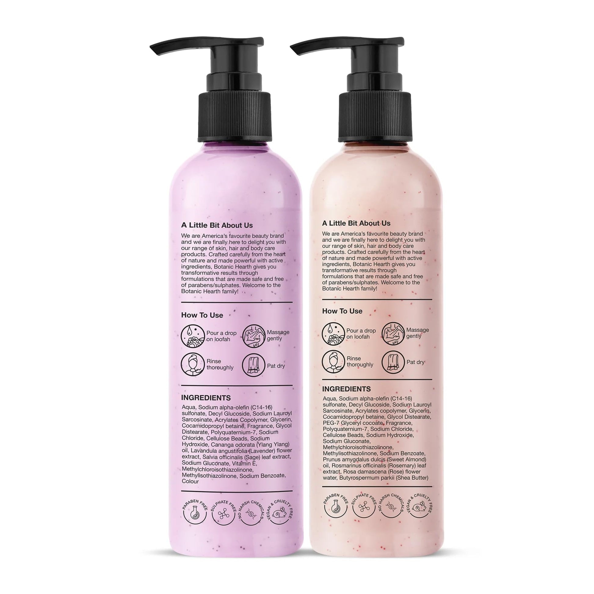 Botanic Hearth Body Wash Shower Gel, 245ml, Sulfate & Paraben Free, PETA Certified Cruelty-Free, Adult - label detail (13)