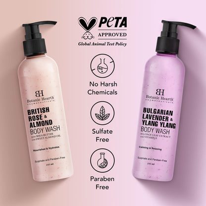Botanic Hearth Body Wash Shower Gel, 245ml, Sulfate & Paraben Free, PETA Certified Cruelty-Free, Adult - ingredients panel (1