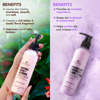 Botanic Hearth Body Wash Shower Gel, 245ml, Sulfate & Paraben Free, PETA Certified Cruelty-Free, Adult - close-up detail (15)