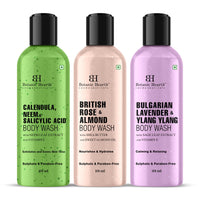 British Rose Body Wash & Lavender Body Wash & Neem Body Wash