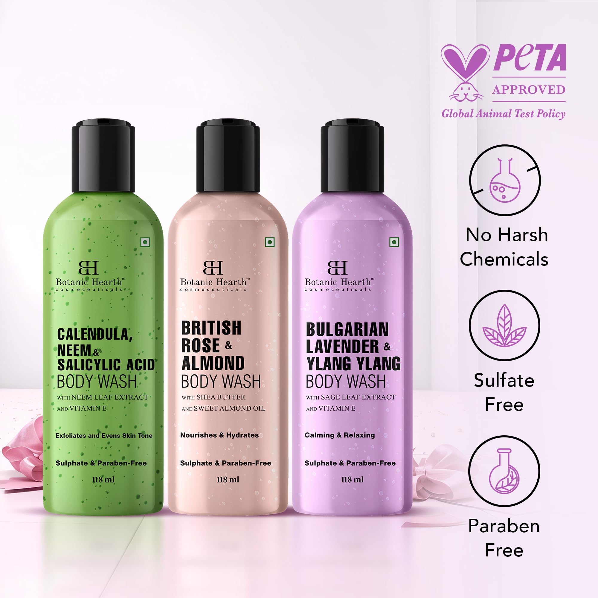 Botanic Hearth Body Wash Shower Gel, 245ml, Sulfate & Paraben Free, PETA Certified Cruelty-Free, Adult - packaging (19)