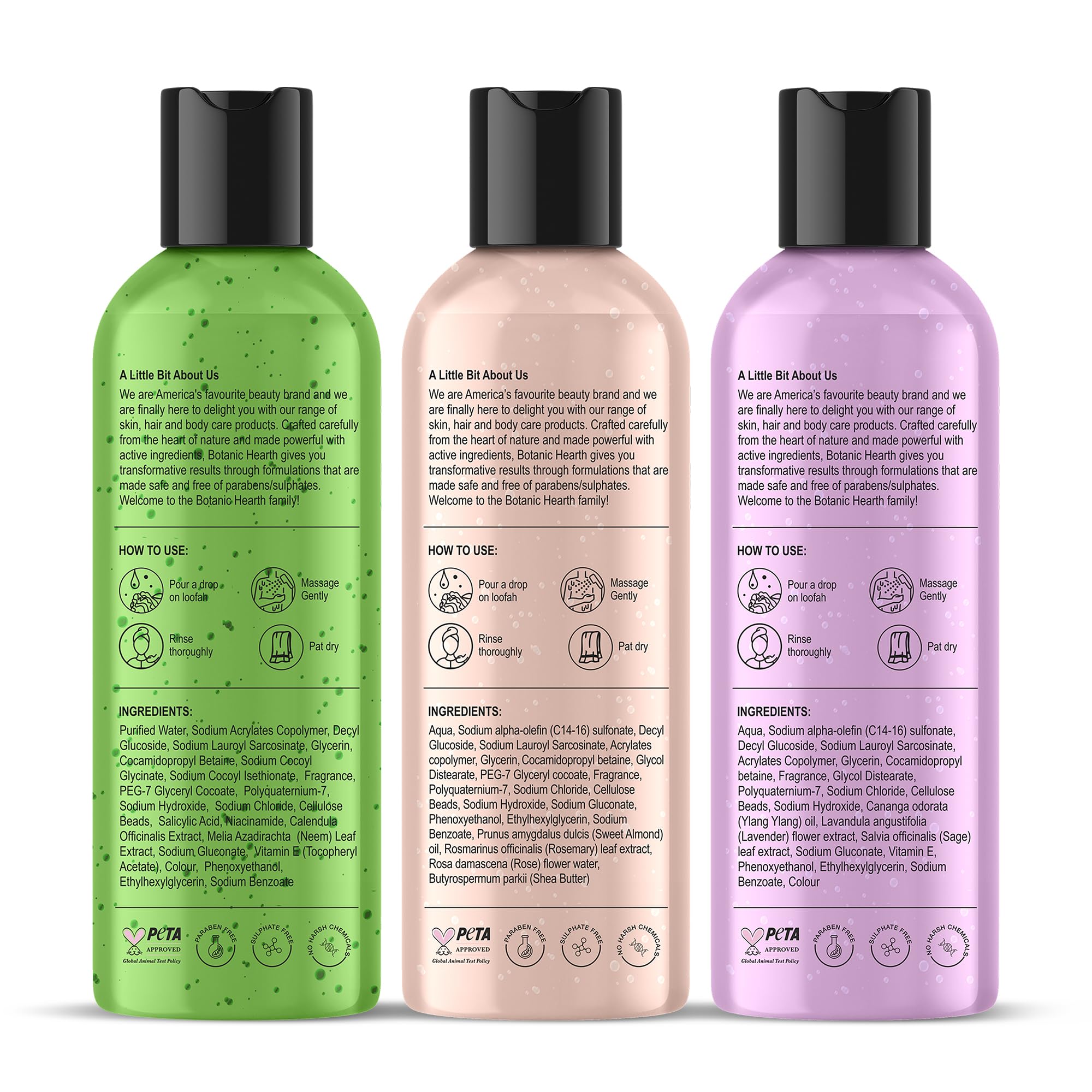 Botanic Hearth Body Wash Shower Gel, 245ml, Sulfate & Paraben Free, PETA Certified Cruelty-Free, Adult - close-up detail (21)
