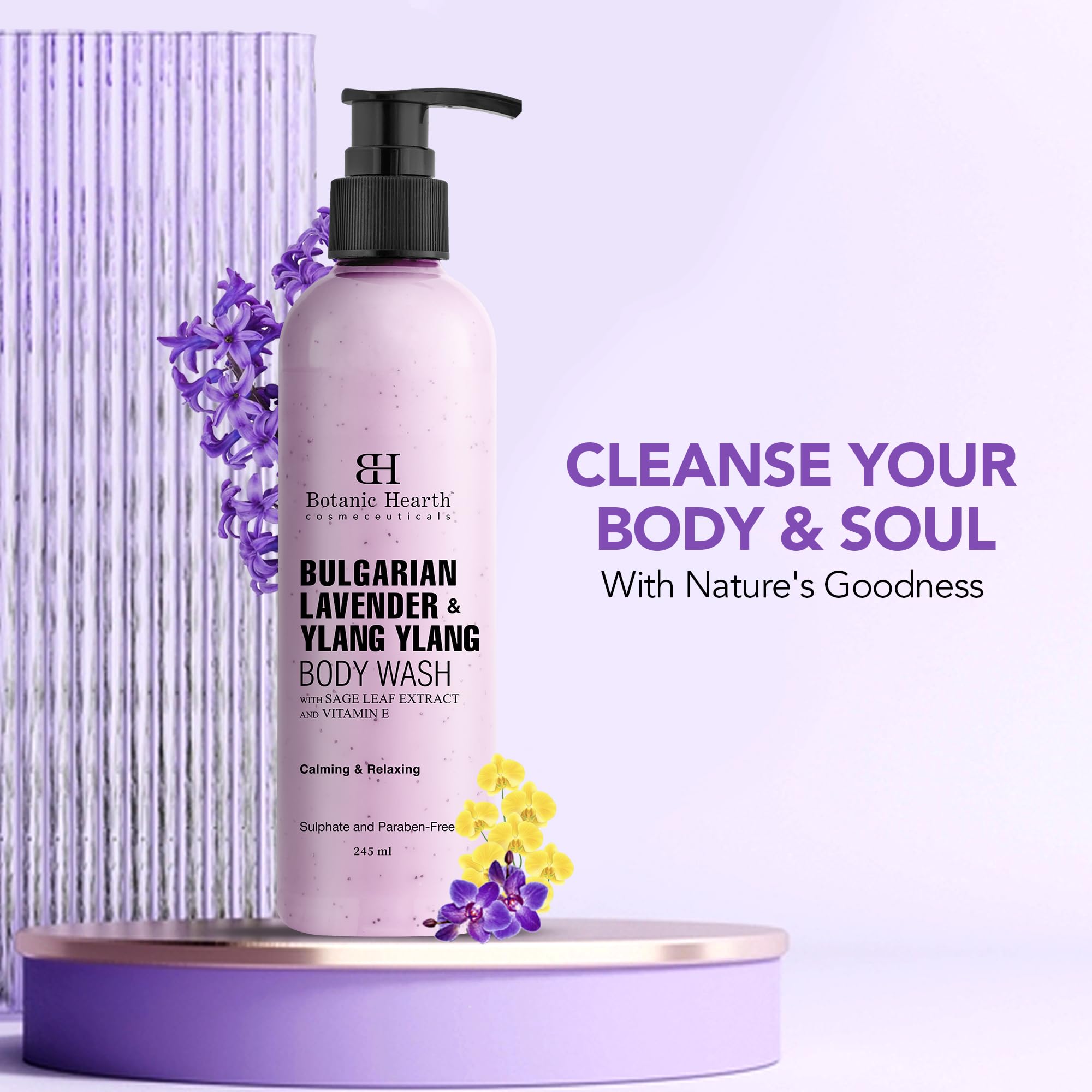 Botanic Hearth Body Wash Shower Gel, 245ml, Sulfate & Paraben Free, PETA Certified Cruelty-Free, Adult - packaging (25)