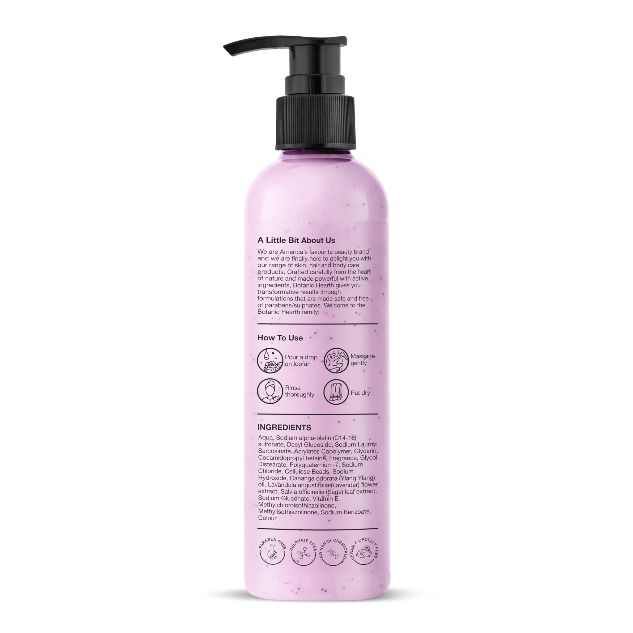 Botanic Hearth Body Wash Shower Gel, 245ml, Sulfate & Paraben Free, PETA Certified Cruelty-Free, Adult - close-up detail (28)