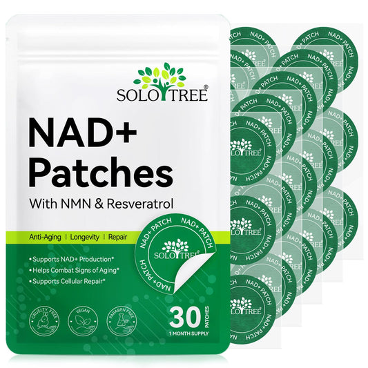 BOXANIA SoloTree NAD+ Transdermal Patches with NMN and Resveratrol, 30 Count, Nutritional Supplement Patches