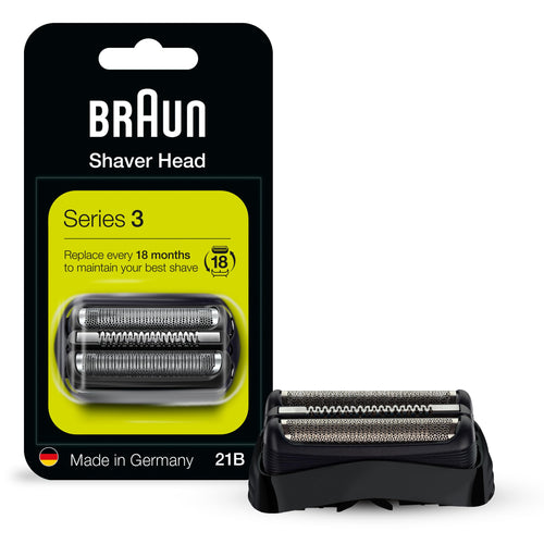 Braun 21B Replacement Head for Series 3 and cruZer Shavers, Made in Germany, Black