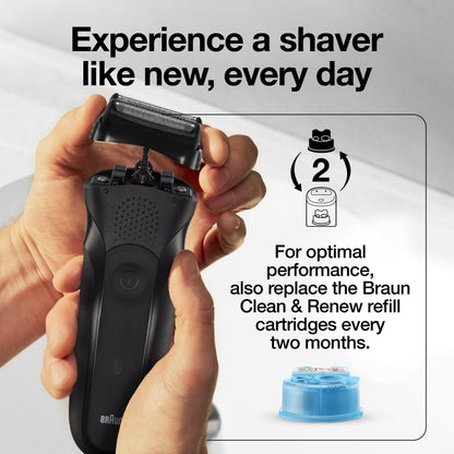 Braun 21B Replacement Head for Series 3 and cruZer Shavers, Made in Germany, Black - ingredients panel