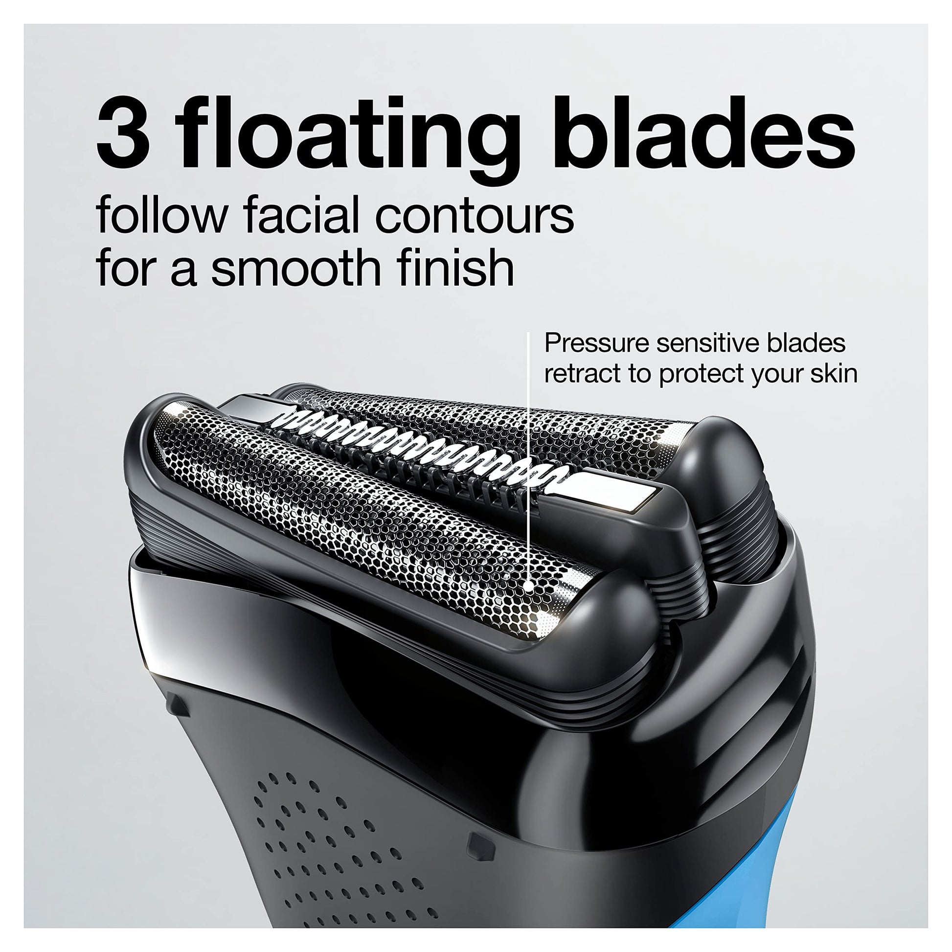 Braun 310s Series 3010s Rechargeable Electric Foil Shaver for Men, Blue - packaging