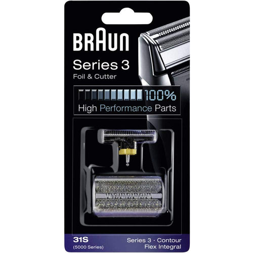 Braun 31S Replacement Foil and Cutter Cassette for 5000 Series Shavers, 1 Pack