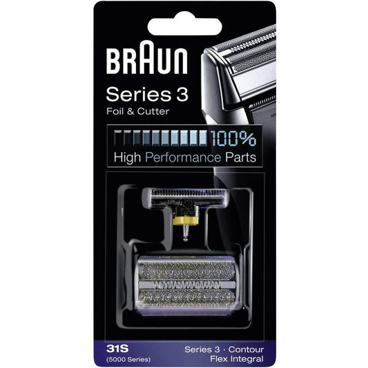 Braun 31S Replacement Foil and Cutter Cassette for 5000 Series Shavers, 1 Pack