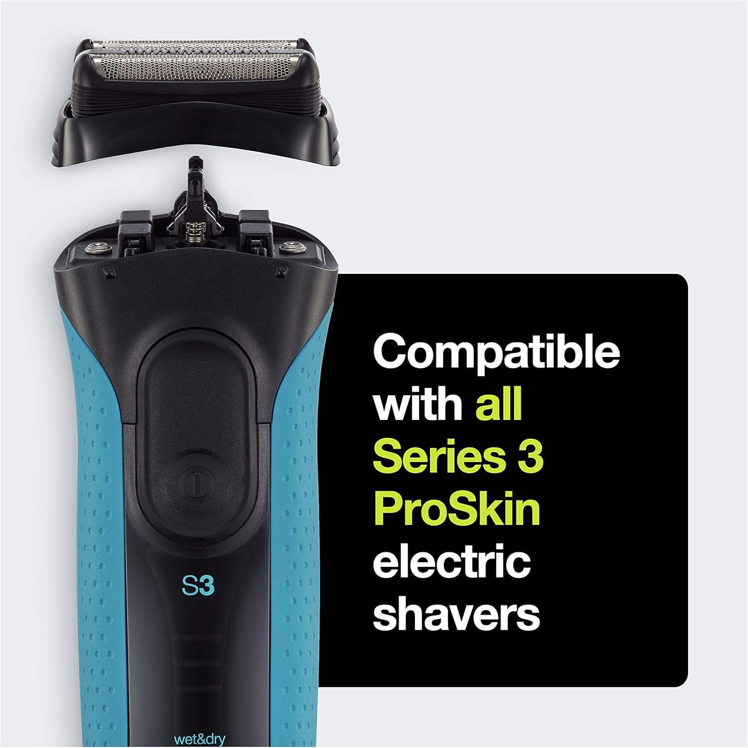 Braun 32B Foil Shaver, Single Head, Replacement Head Series 3 - back view