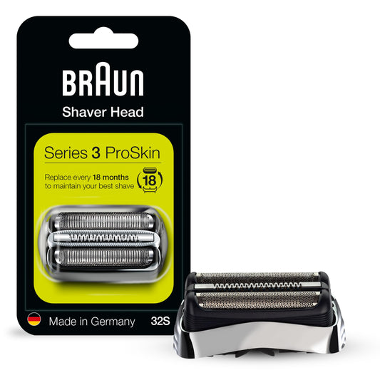Braun 32S Series 3 Replacement Head Cassette, 1 Count, Electric Shaver Accessory