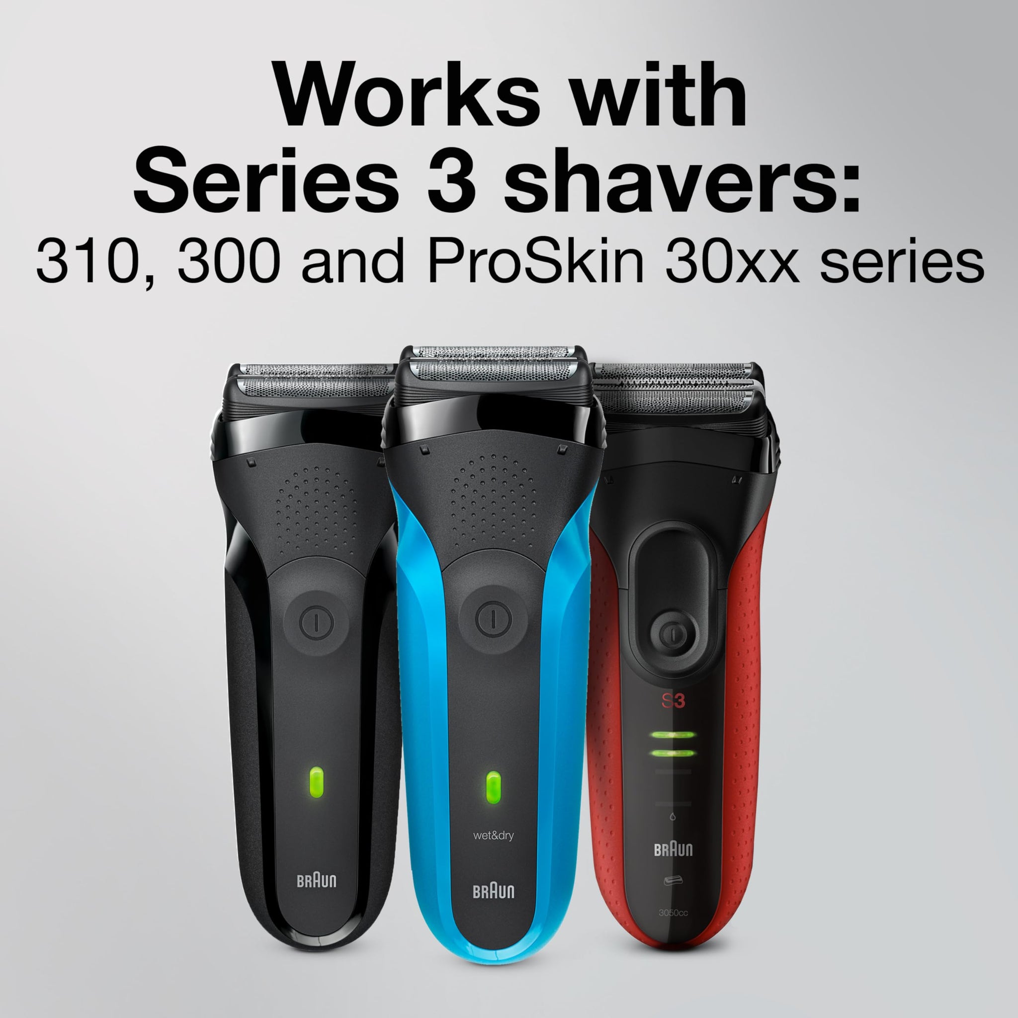 Braun 32S Series 3 Replacement Head Cassette, 1 Count, Electric Shaver Accessory - front view