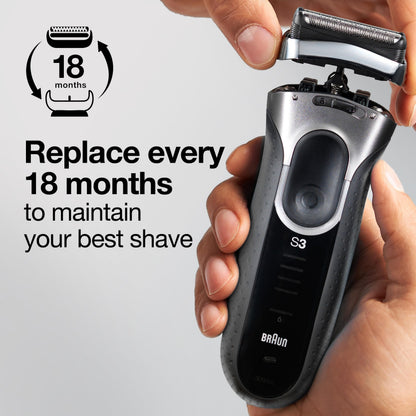 Braun 32S Series 3 Replacement Head Cassette, 1 Count, Electric Shaver Accessory - back view