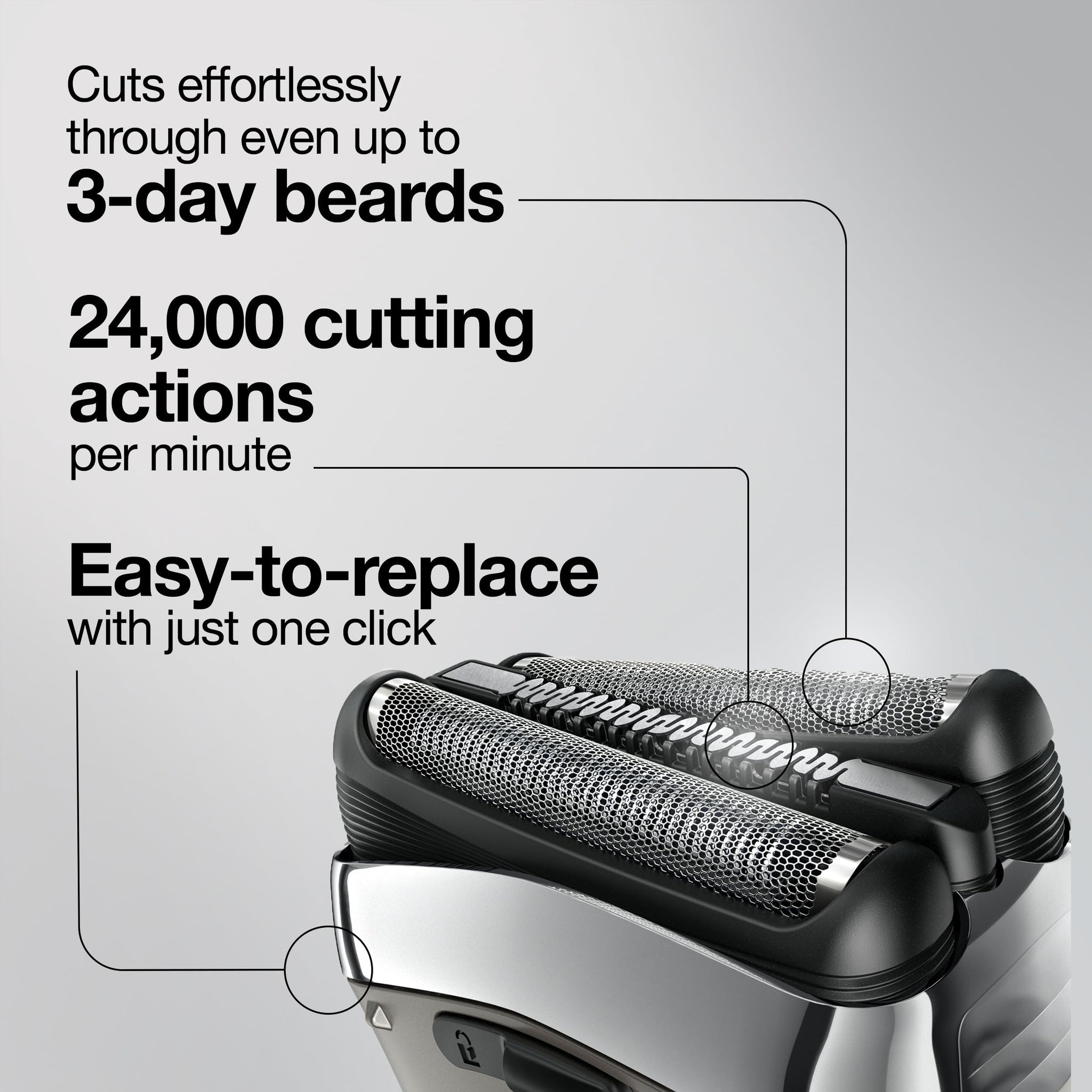 Braun 32S Series 3 Replacement Head Cassette, 1 Count, Electric Shaver Accessory - packaging