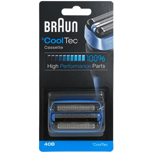 Braun 40B CoolTec Shavers Series Replacement Shaving Foil Head and Cutter Cartridge, 1 Count