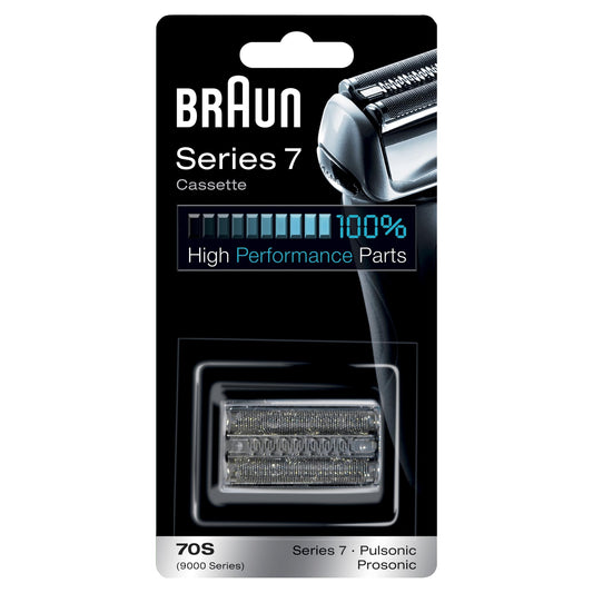 Braun 70S Replacement Head (Black) for Series 7 Pulsonic 9000 Electric Shaver - 1 Pack