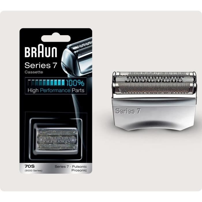 Braun 70S Replacement Head (Black) for Series 7 Pulsonic 9000 Electric Shaver - 1 Pack - back view
