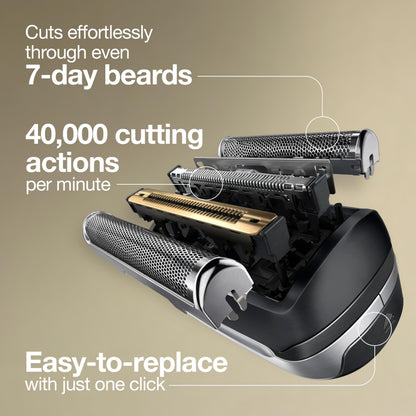 Braun 92B Replacement Head for Series 9 Electric Shavers, Foil Shaver Head, Black - packaging