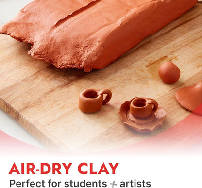Braun Air Dry Clay, 500g, Air Hardening Modeling Clay for Sculpture and Pottery - Non-Toxic, ACMI Certified, Made in Spain -