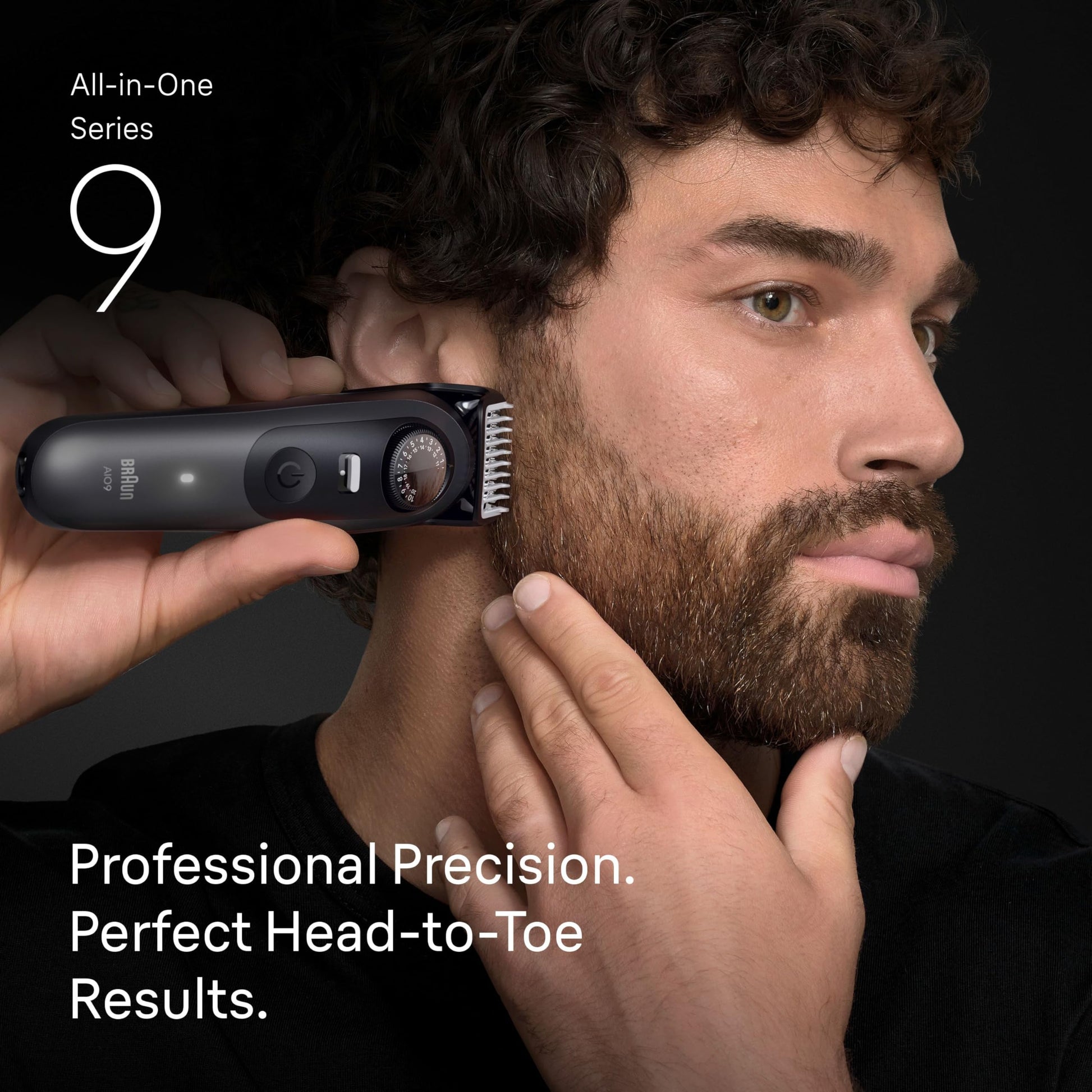 Braun All-in-One Men's Shaving Set Series 9 Pro 9535, Beard Trimmer, Hair Clipper, Body Groomer, Waterproof - back view