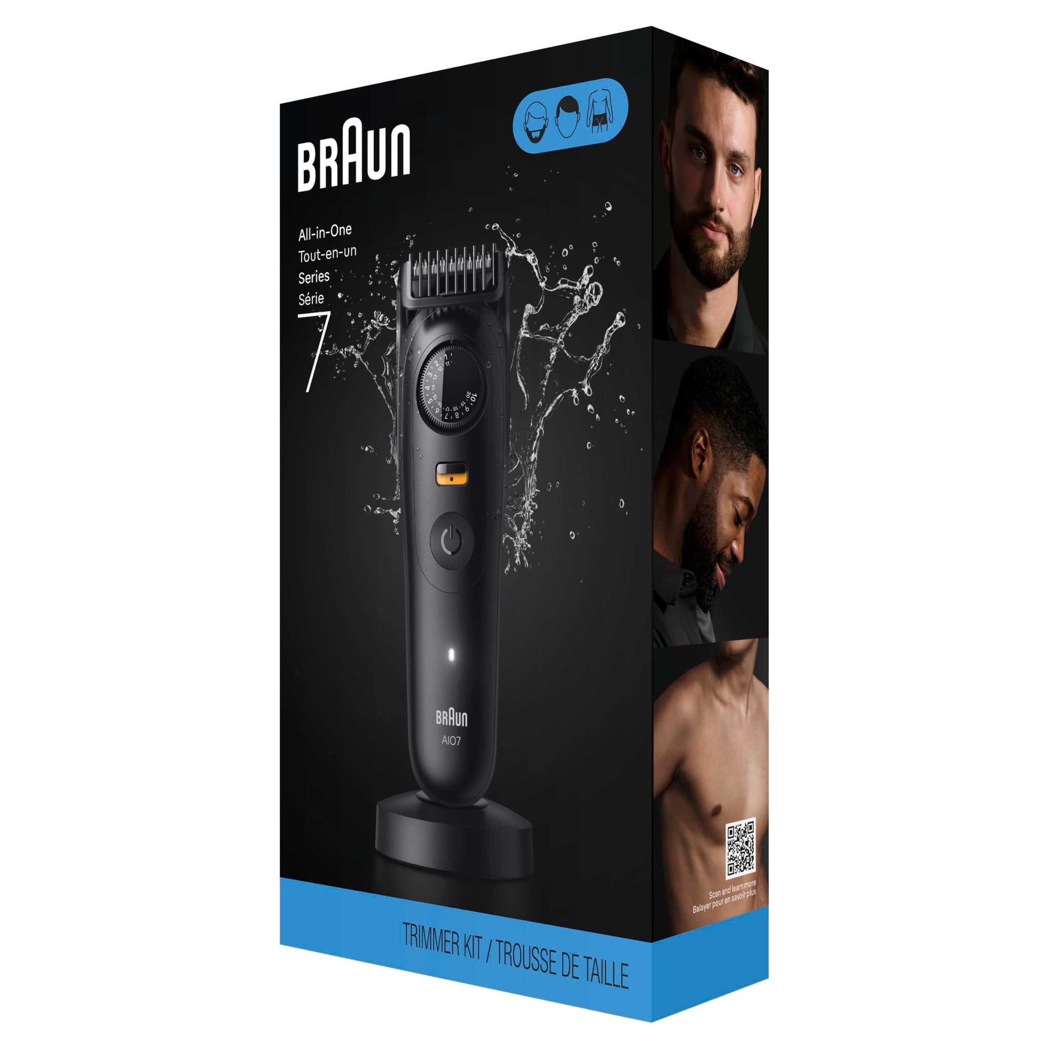 Braun All in One Shaving Set for Men, Series 7 AIO 7535, Beard, Hair, Nose, Ear Trimmer, Hair Clipper, Personal Care Kit - si