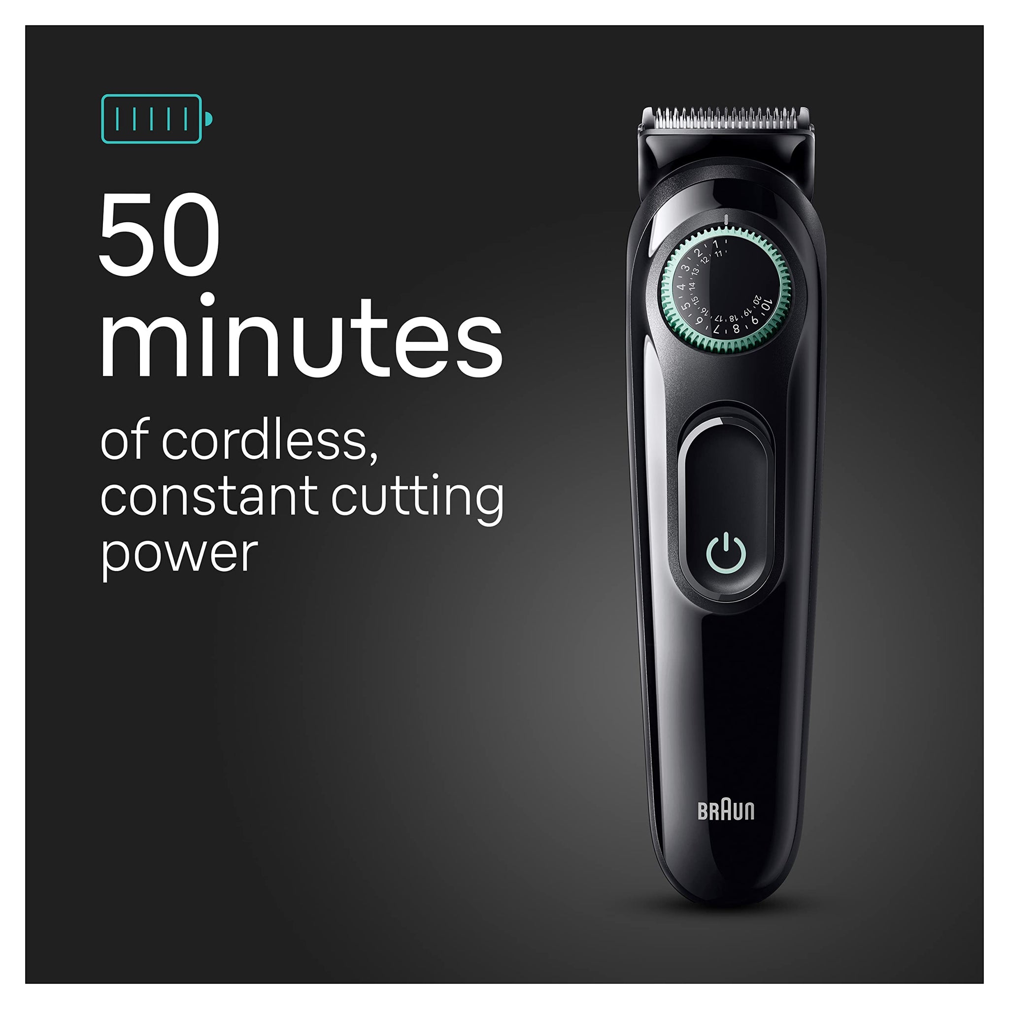 Braun All-in-One Style Kit Series 3 3430, 3-in-1 Trimmer for Men with Beard, Ear & Nose, Hair Clippers, 20 Length Settings, W