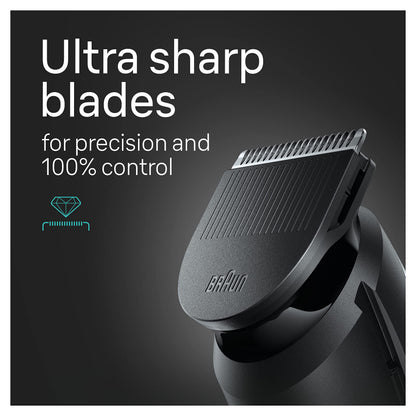 Braun All-in-One Style Kit Series 3 3430, 3-in-1 Trimmer for Men with Beard, Ear & Nose, Hair Clippers, 20 Length Settings, W