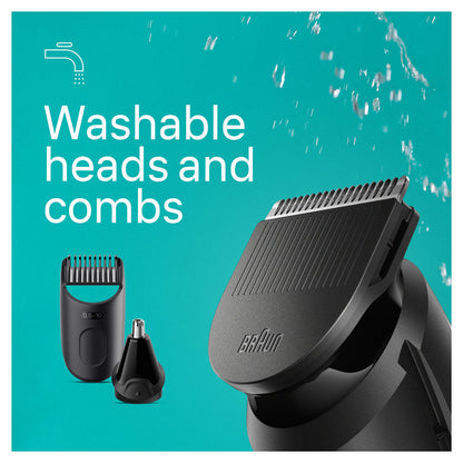 Braun All-in-One Style Kit Series 3 3430, 3-in-1 Trimmer for Men with Beard, Ear & Nose, Hair Clippers, 20 Length Settings, W