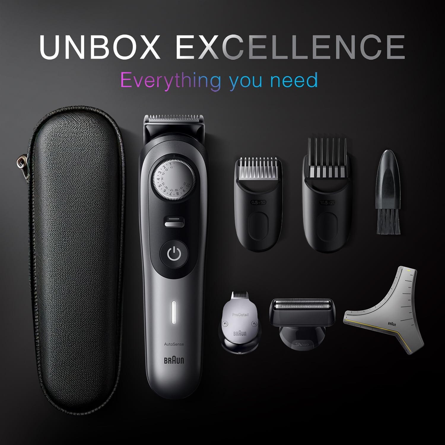 Braun All-in-One Trimmer for Men, Cordless, Waterproof, 50+ Length Settings, 8-in-1 Beard Trimmer with Case - in use