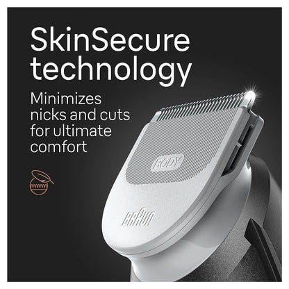 Braun Body Groomer 5 BG5340 Men's Manscaping Tool, SkinShield Technology, Sensitive Comb, Waterproof - ingredients panel