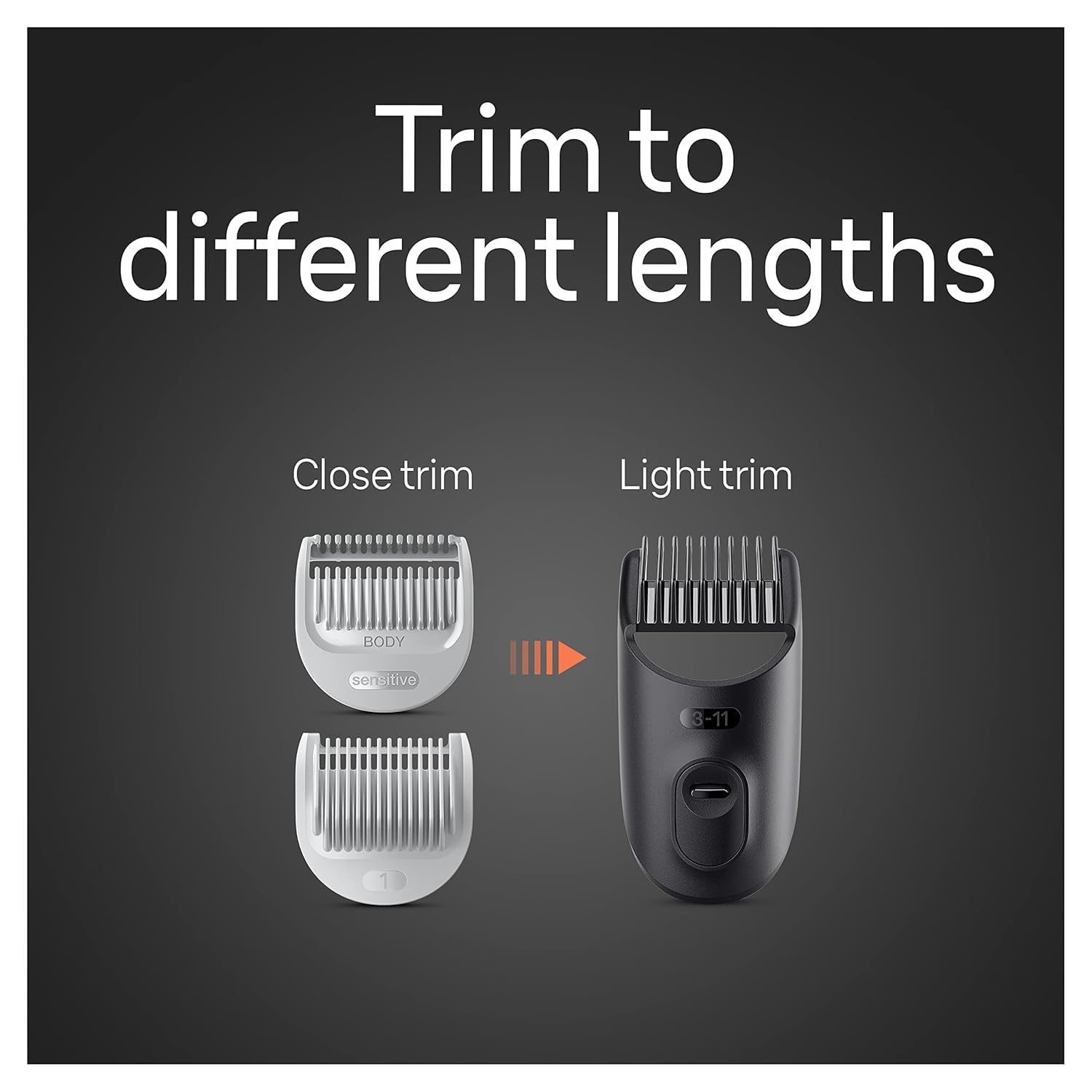 Braun Body Groomer 5 BG5340 Men's Manscaping Tool, SkinShield Technology, Sensitive Comb, Waterproof - in use
