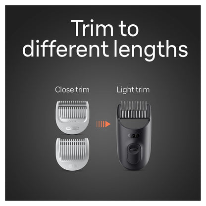 Braun Body Groomer 5 BG5340 Men's Manscaping Tool, SkinShield Technology, Sensitive Comb, Waterproof - in use