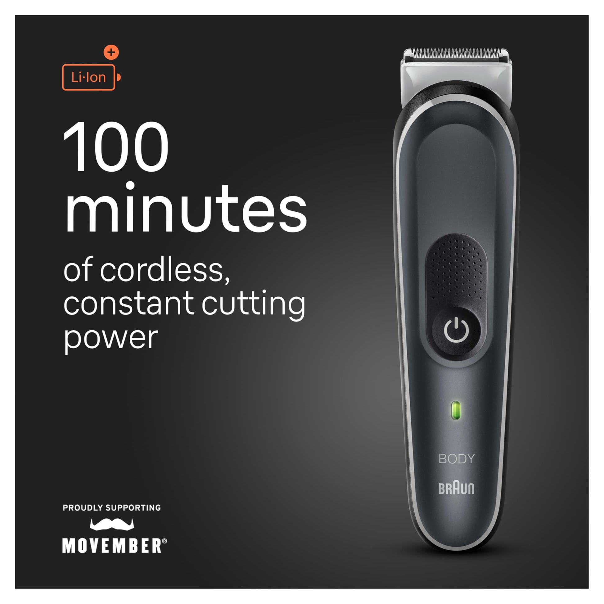 Braun Body Groomer Series 5 5360, Cordless Waterproof Hair Trimmer for Men, with SkinSecure Technology, 100-Min Run Time - fr