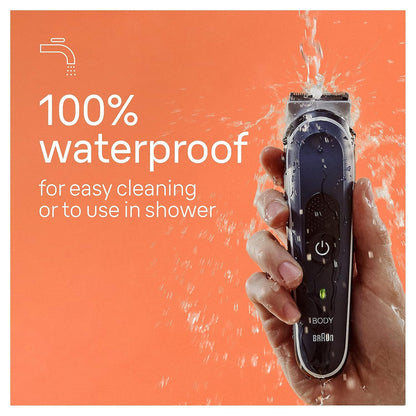 Braun Body Groomer Series 5 5360, Cordless Waterproof Hair Trimmer for Men, with SkinSecure Technology, 100-Min Run Time - cl