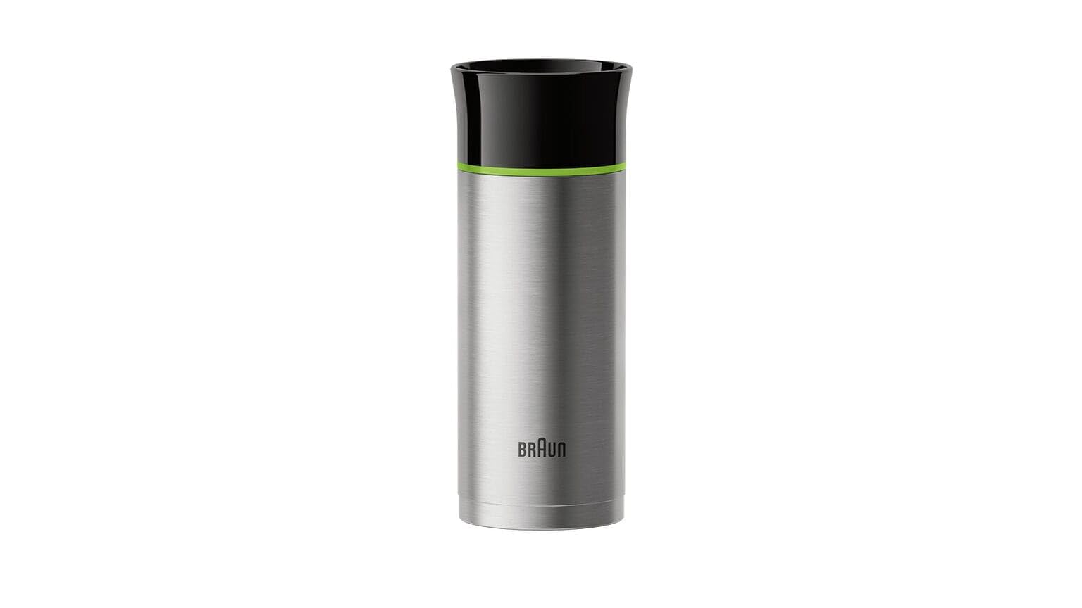 Braun BRSC001 Thermal Travel Coffee Mug, Black, 11 oz, Stainless Steel, BPA-Free