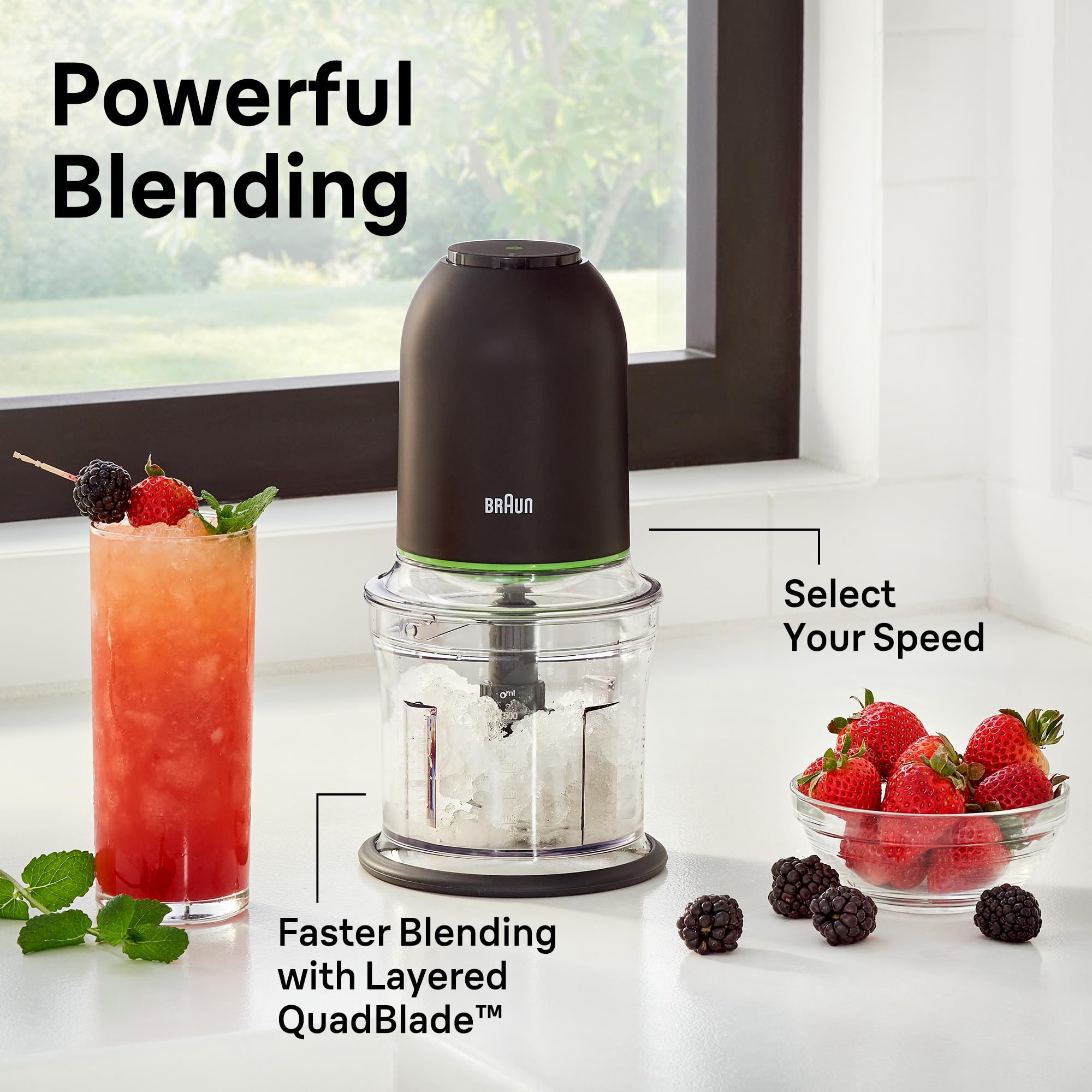 Braun CH3012BK EasyPrep Mini Food Processor, 4 Cup, Black, QuadBlade Technology, Two Speed Settings - packaging