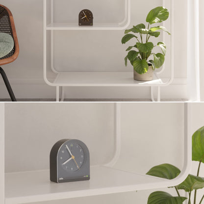 Braun Classic Analogue Alarm Clock with Snooze and Continuous Backlight, Quiet Quartz Movement, White - ingredients panel