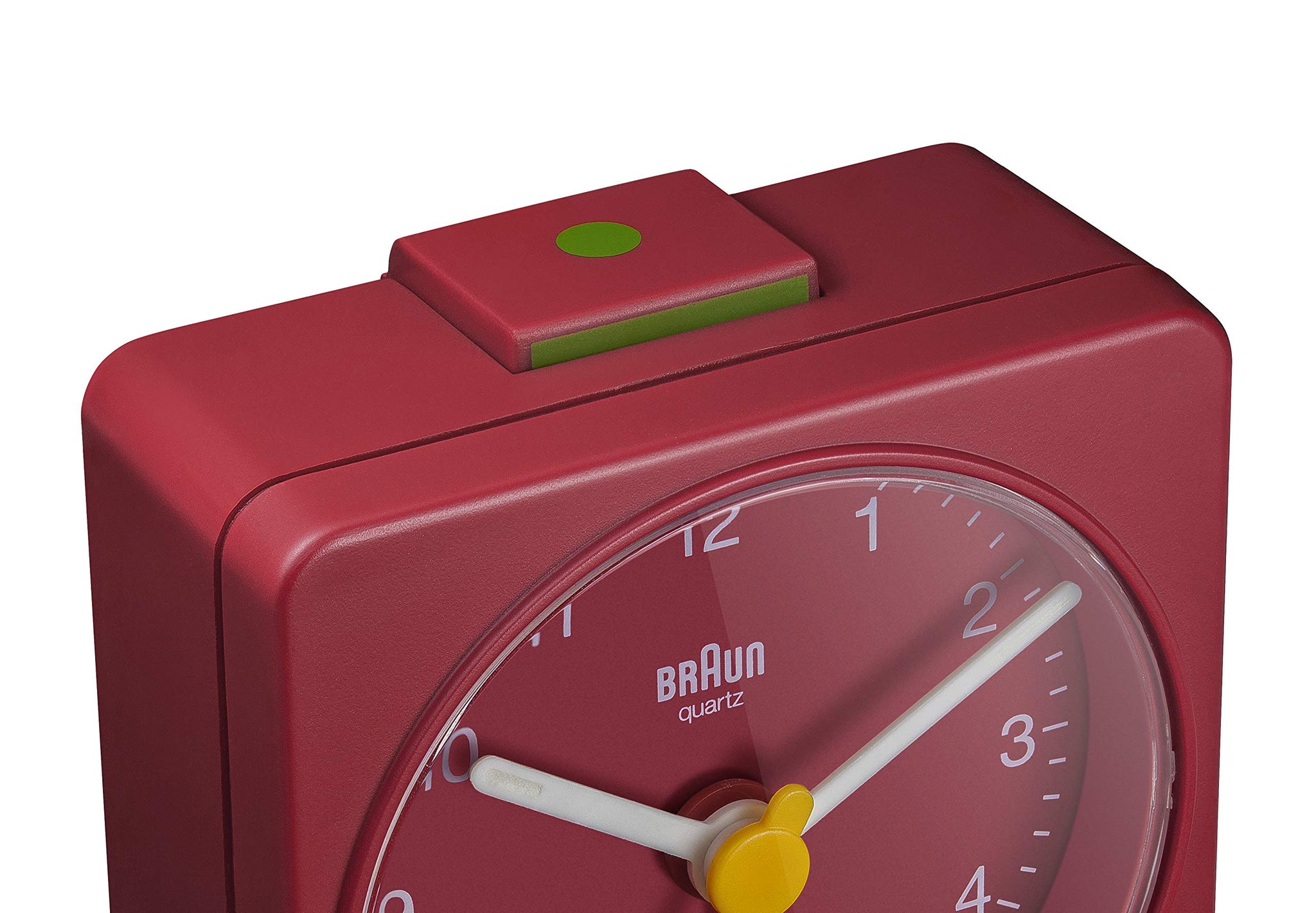 Braun Classic Analogue Travel Alarm Clock - Quiet Quartz Movement, Compact Size, with Snooze and Light Function - packaging