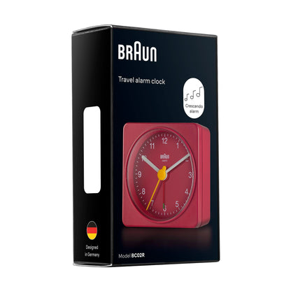 Braun Classic Analogue Travel Alarm Clock - Quiet Quartz Movement, Compact Size, with Snooze and Light Function - ingredients