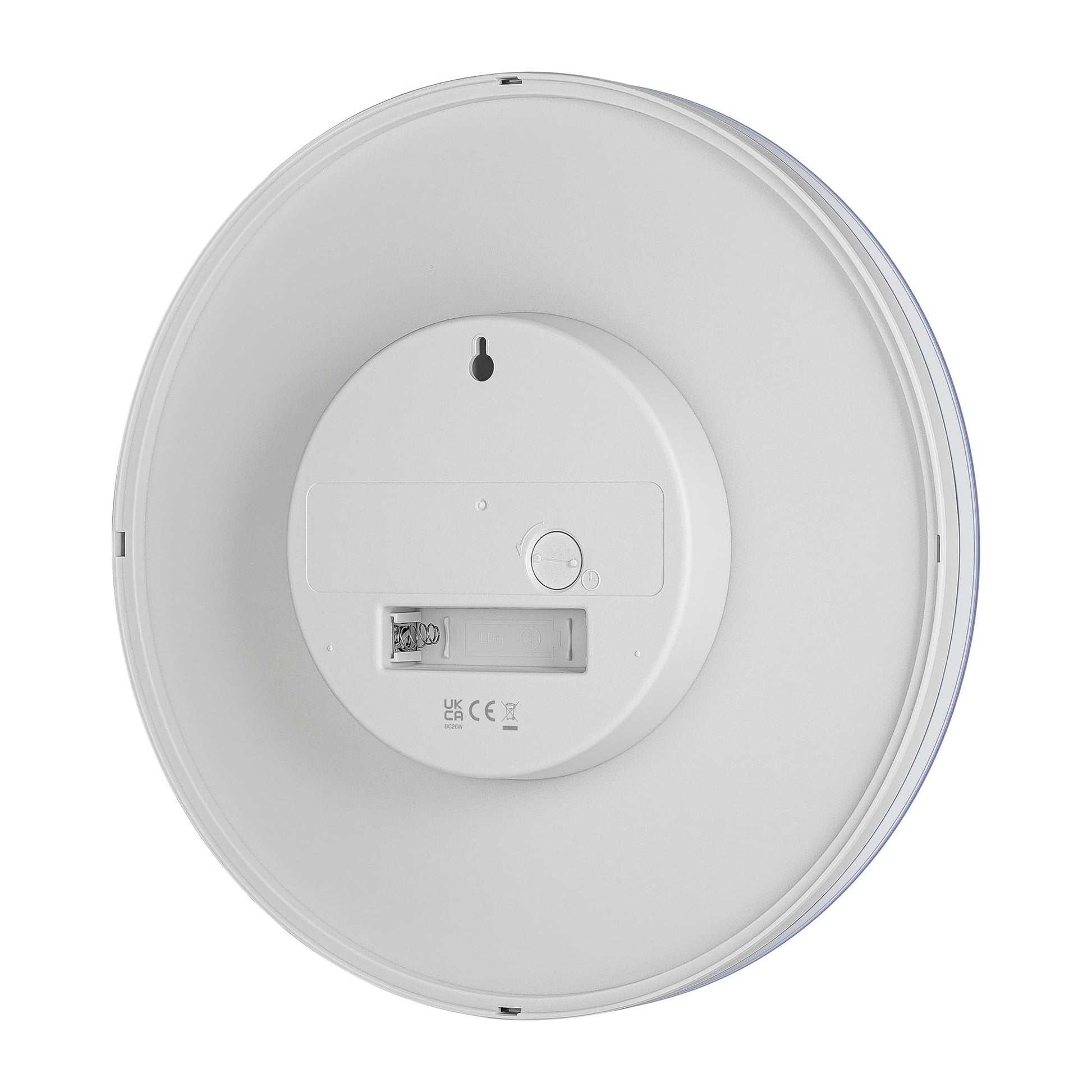 Braun Classic Analogue Wall Clock, 23cm Diameter, White, Silent Sweeping Quartz Movement - in use