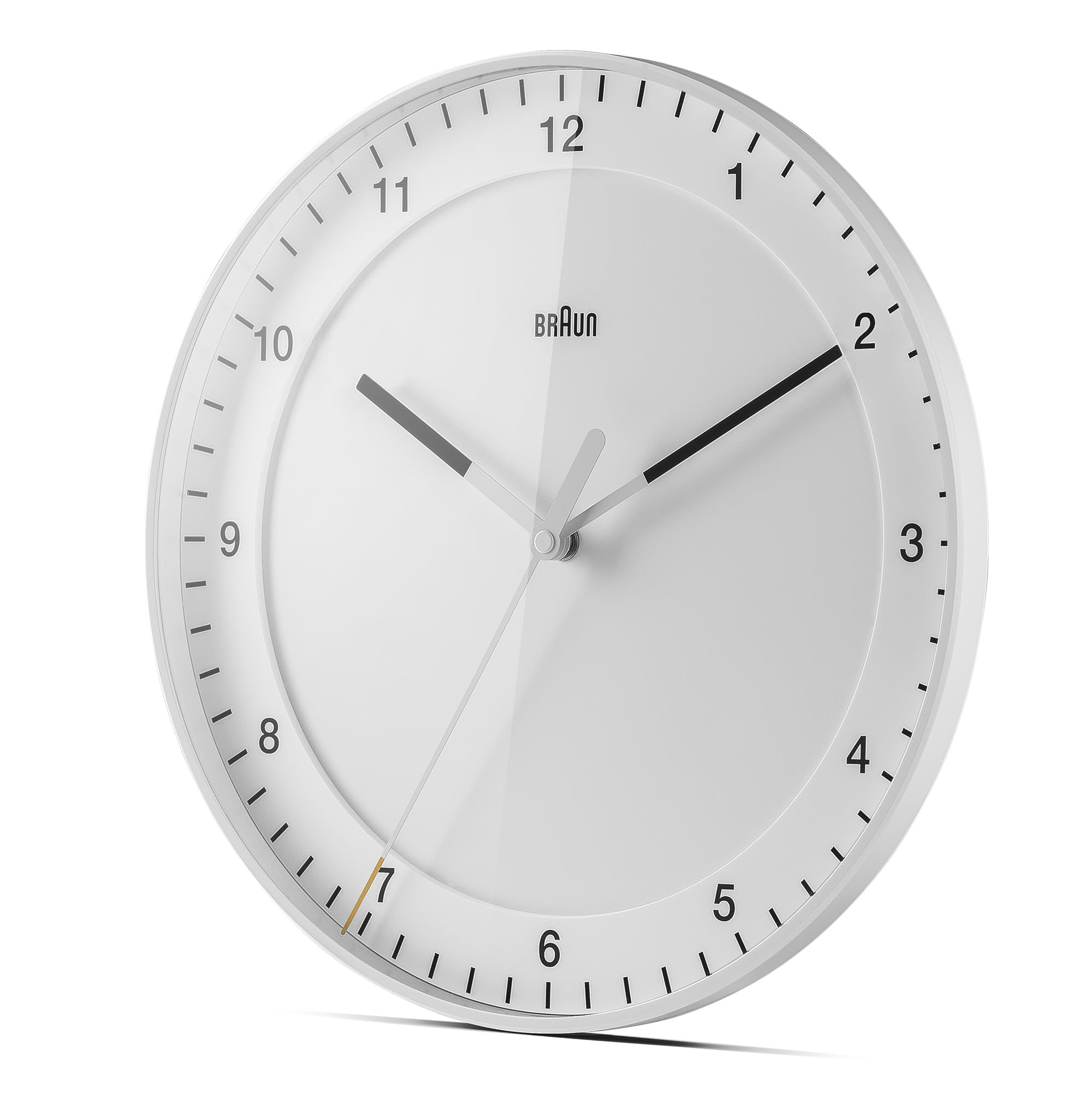 Braun Classic Large Analogue Wall Clock, 30cm, White, Silent Sweep Movement - ingredients panel