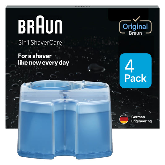 Braun Clean & Renew CCR4 Refill Cartridges for Electric Shaver Cleaning Stations