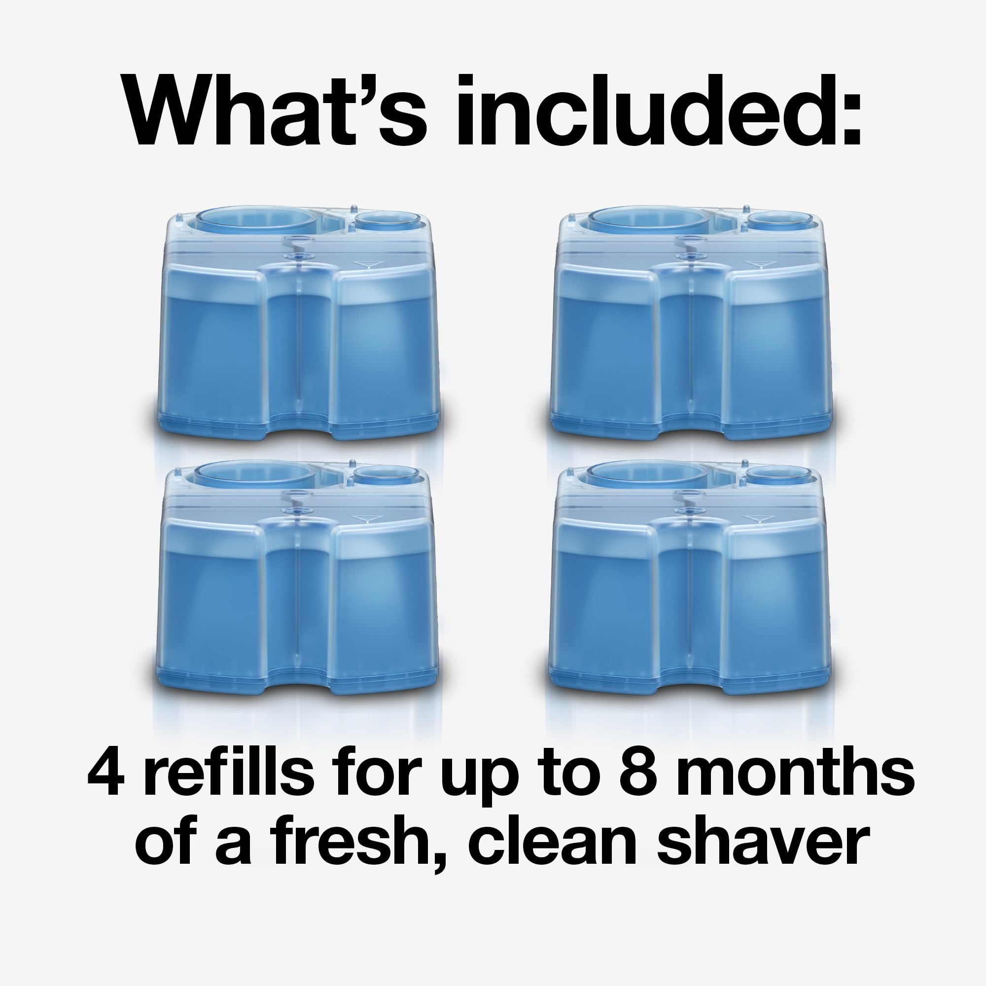 Braun Clean & Renew CCR4 Refill Cartridges for Electric Shaver Cleaning Stations - front view