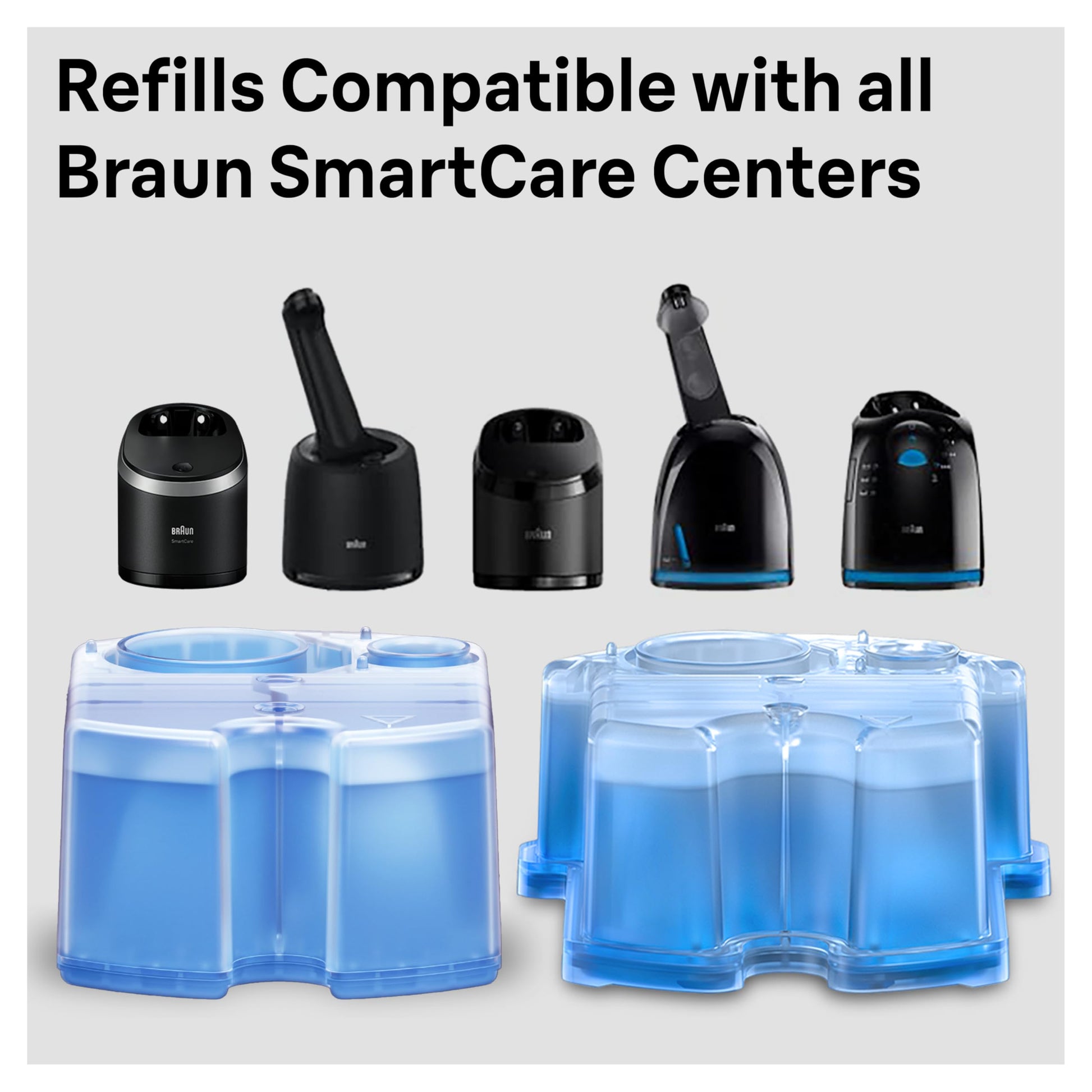 Braun Clean & Renew Refills (3-Pack) - Replacement Cleaning Cartridges for Syncro, Activator, Flex XP Shavers - packaging