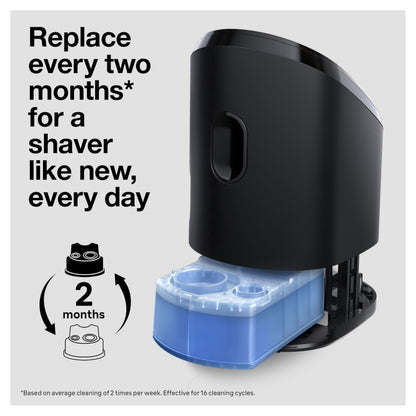 Braun Clean & Renew Refills (3-Pack) - Replacement Cleaning Cartridges for Syncro, Activator, Flex XP Shavers - in use