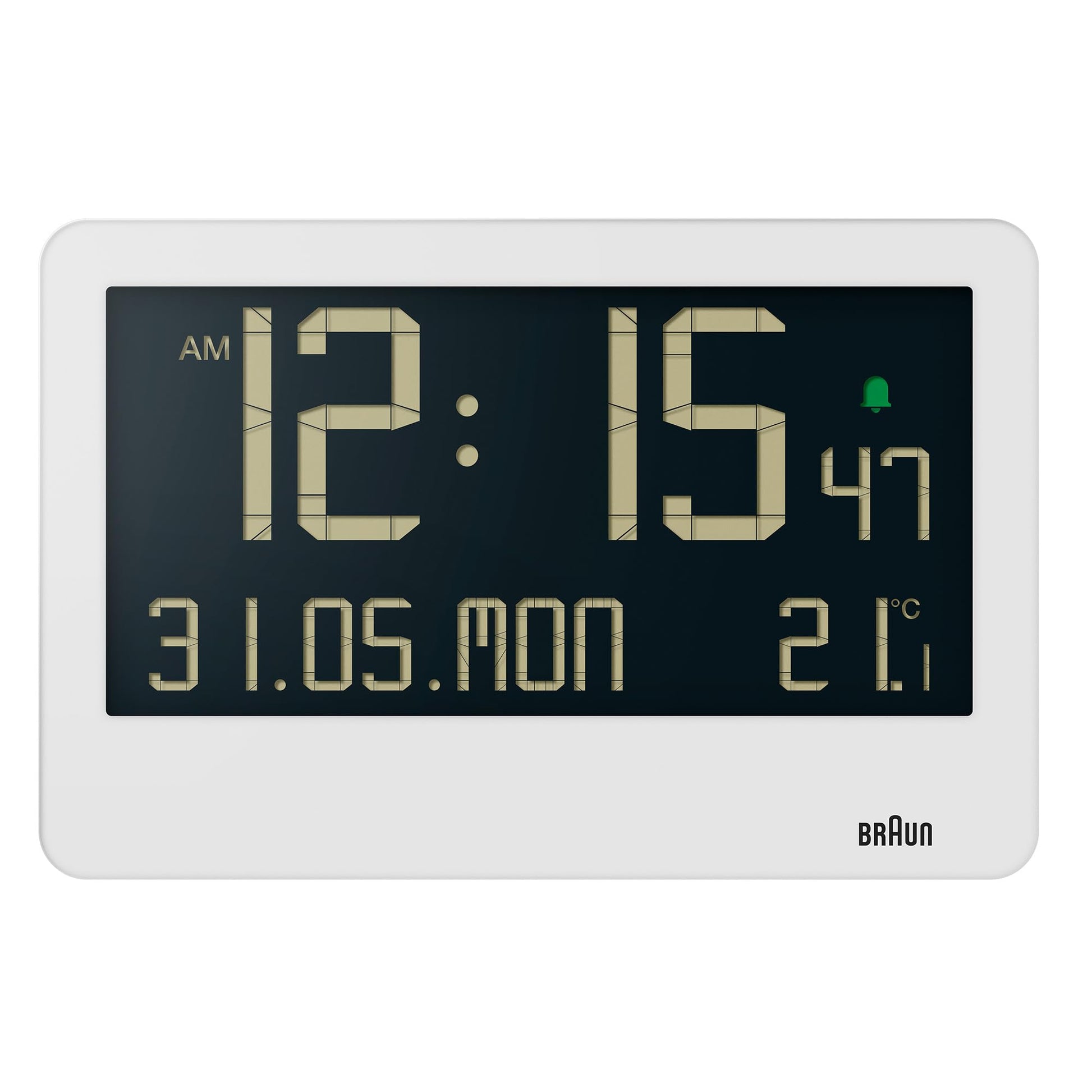 Braun Digital Alarm Clock BC14W - Large, 494g, Alarm Clocks