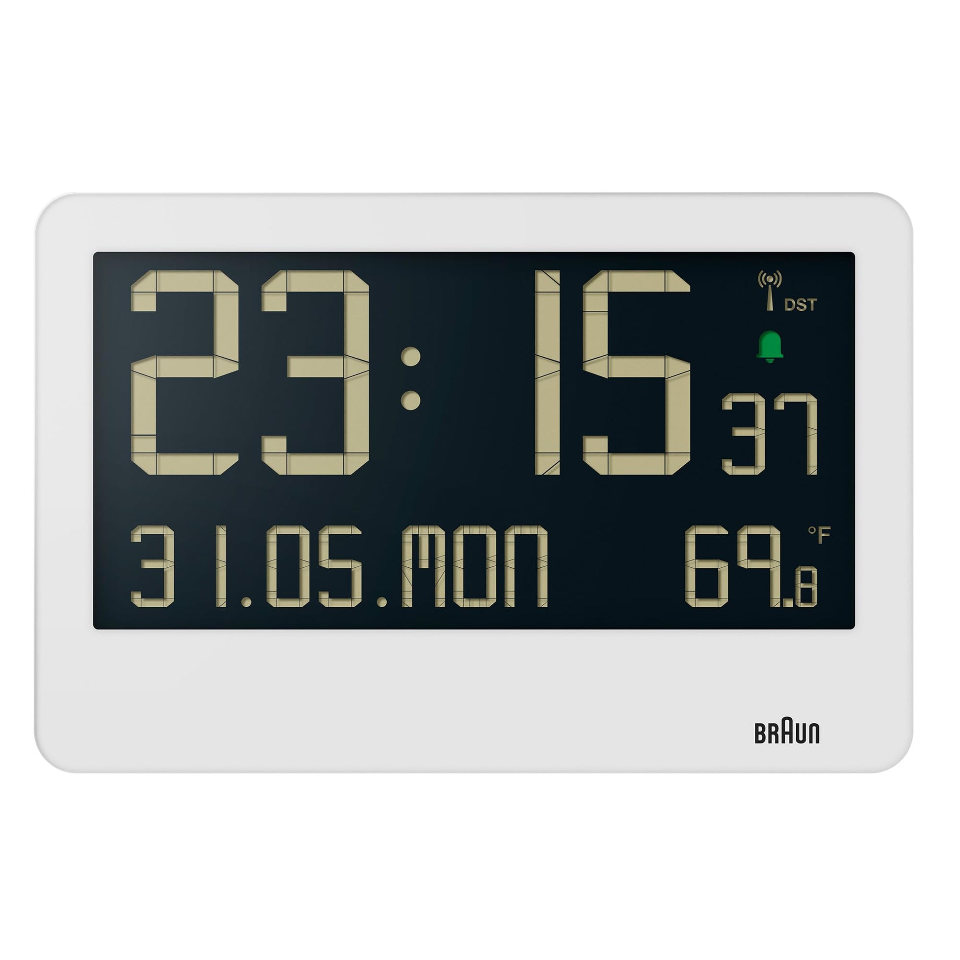 Braun Digital Alarm Clock BC14W - Large, 494g, Alarm Clocks - in use